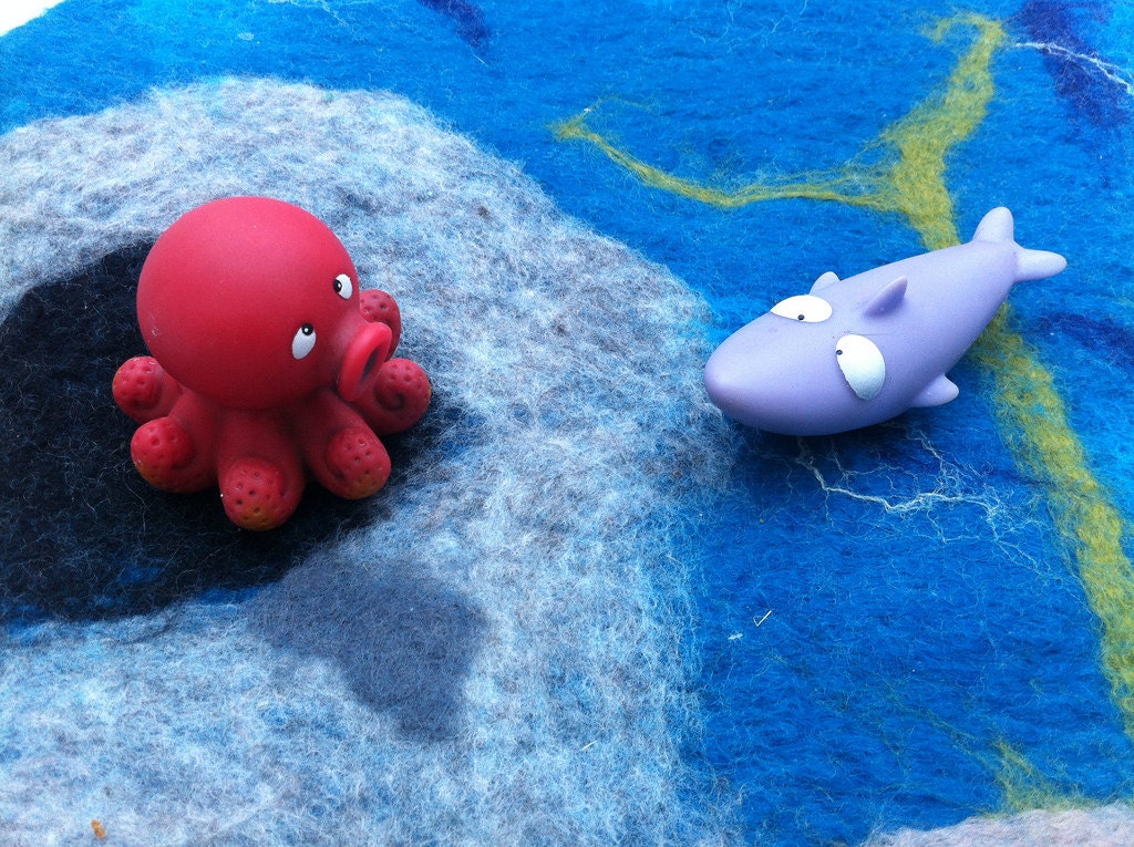 Under the sea Play Mat - Hand Felted - Large
