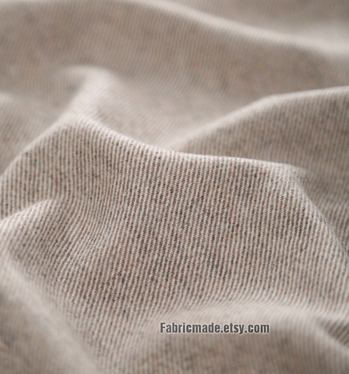Light Tan Wool Fabric, Soft Light Brown Wool Winter Fabric- 1/2 yard