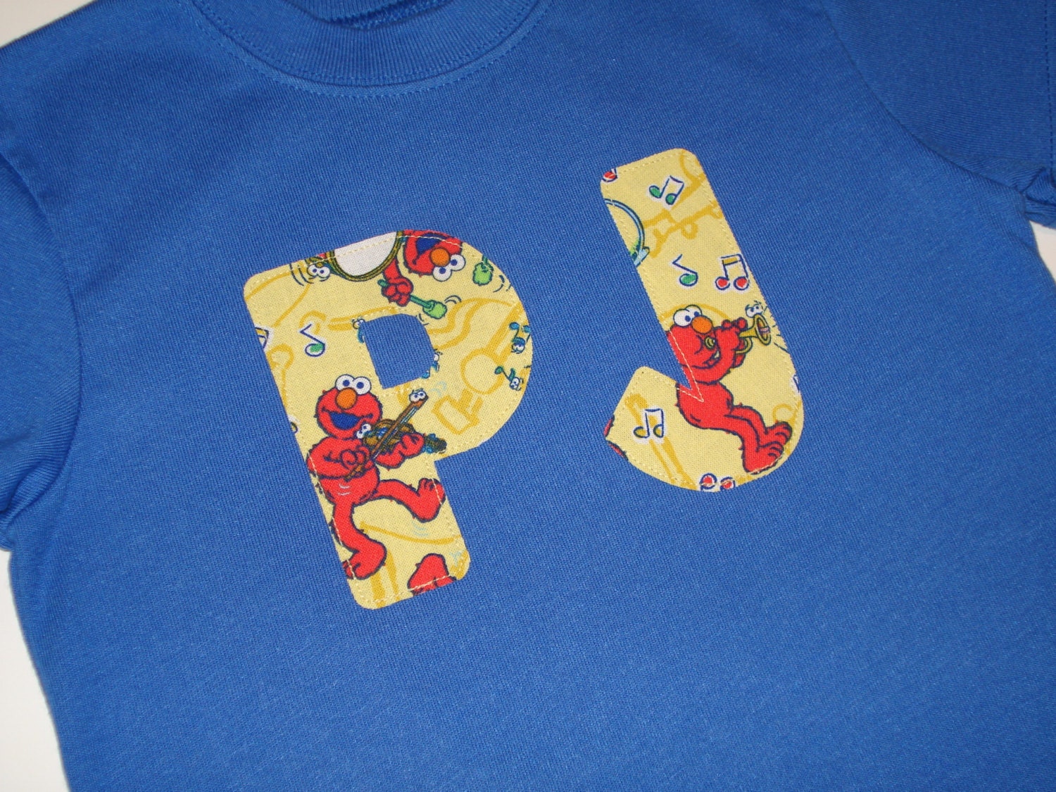 Elmo Muppets Sesame Street Personalized Applique Custom Birthday T-Shirt Girls/Boys Name or Number Word, Kids/Childrens/Toddler/Baby Clothes