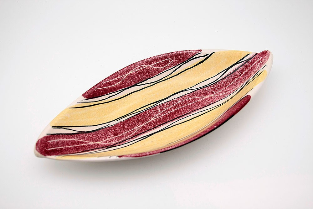 Vintage ceramic bowl by Strehla VEB (East Germany, 1950s)