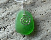 Green Sea Glass Pendant