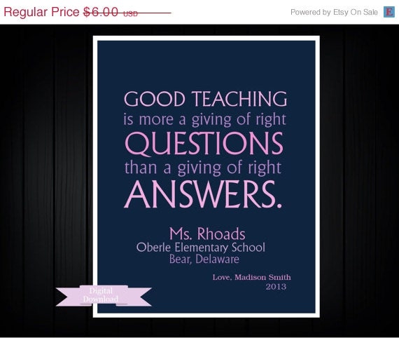 SALE Teacher gift- Quick and Easy PDF