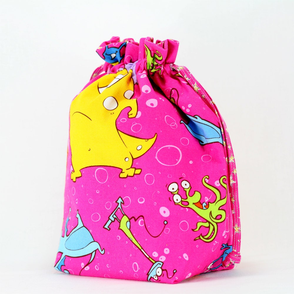 M-M-Monsters Small Drawstring Project Bag