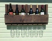 Reclaimed wood wine rack medium