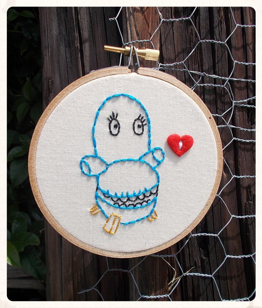 Oh Chairry- Embroidery Hanging Hoop READY TO SHIP
