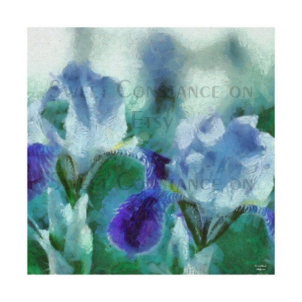 Blue Iris // Artwork Download // Blue Iris Flower // Iris Painting // Beautiful Blue Flower //