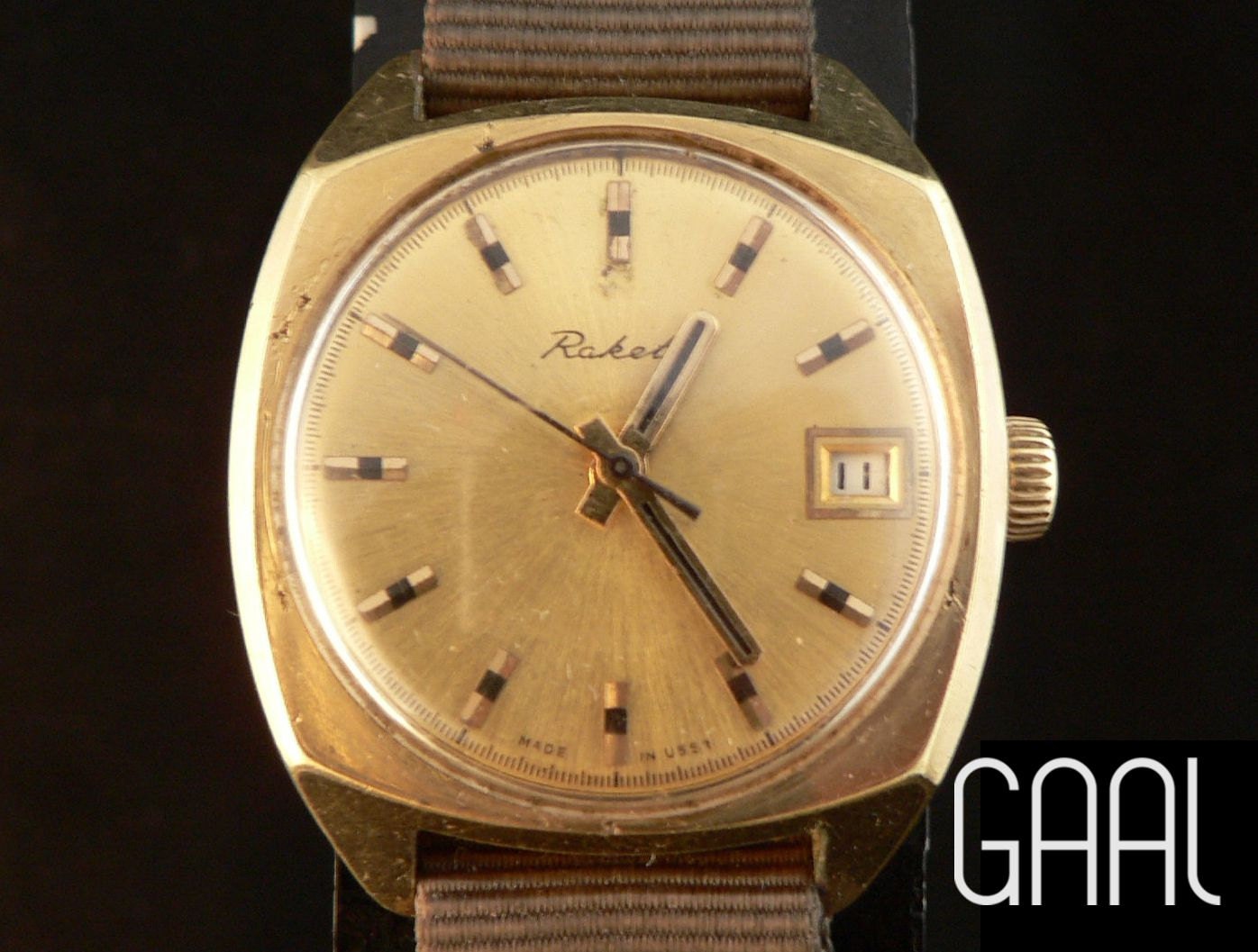 Raketa mens watch with quick date change