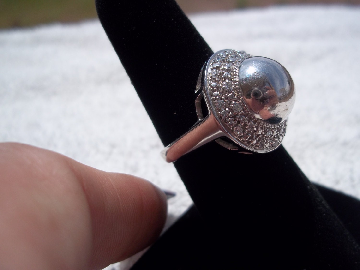 Vintage Silver Dome Ring