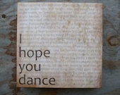 I Hope You Dance, 12x12, Canvas