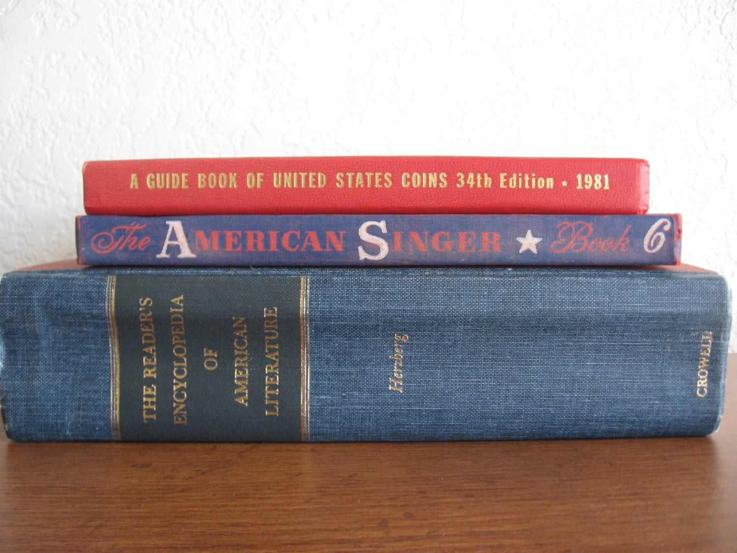 Vintage Book Collection for 4th of July: Americana Home Decor