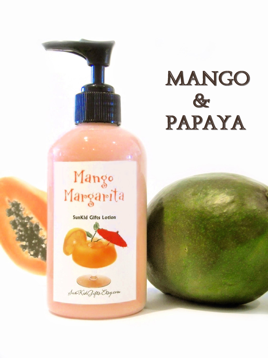 Mango Margarita Lotion 8oz with Organic Ingredients Mango Papaya Lotion