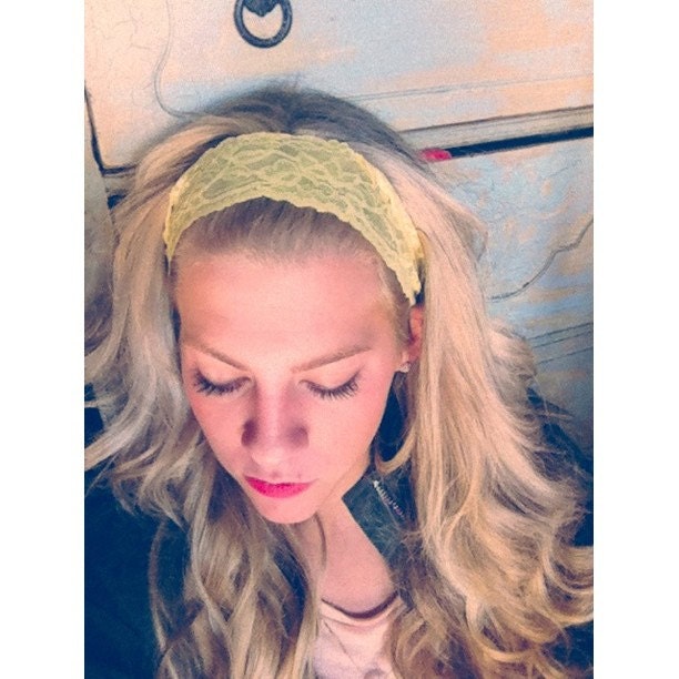 Yellow - Medium Lace Headband