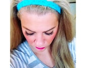 Teal - Very Thin Lace Headband