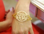 Vine duo acrylic monogram bracelet (an original ElizaJayCharm design)
