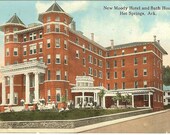 Vintage Moody Hotel and Bath House Hot Springs Ark. Postcard