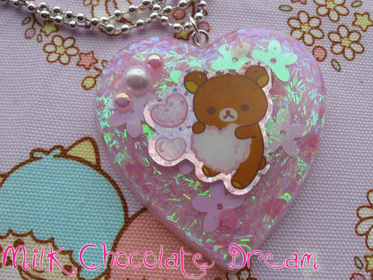 Rilakkuma Love Resin Necklace