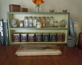 EXPEDITED-Spice Rack-Large Free Standing Spice Rack in New Leaf Green and Creamy Yellow