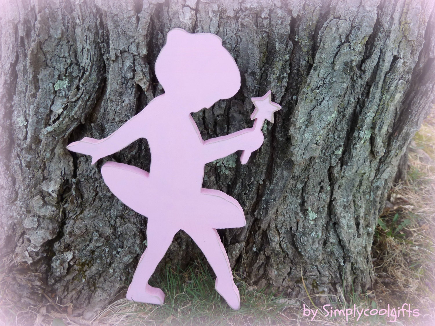 ballerina, ballerina wall decor, little ballerina, wooden wall decor, pink wall decor, kids room decor, nursery decor, girls room decor