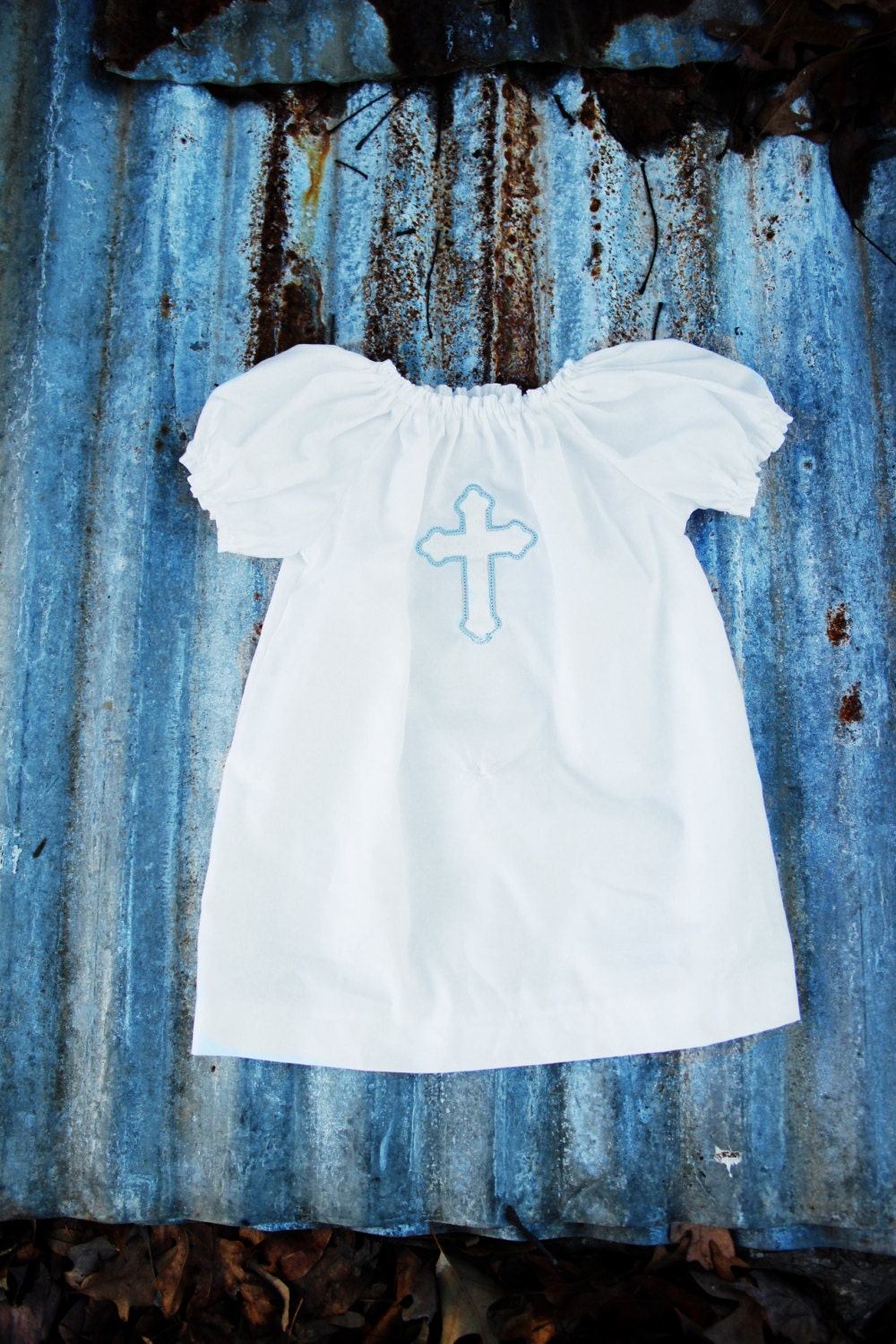 Boys Girls white Christening gown, cross peasant dress, baptismal gown, size Newborn, 0-3 months, 3-6 months, 6-12 months, 18 months, 2t
