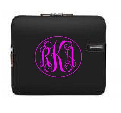 5" Vine Monogram with circle Decal -- Free Shipping in USA