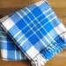 Blue and White Plaid Throw/Blanket