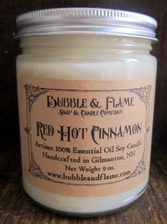Red Hot Cinnamon Essential Oil Soy Container Candle