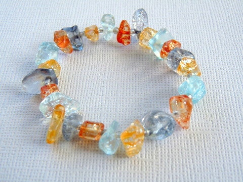 Little girl bracelet, Beaded Stretch Bracelet