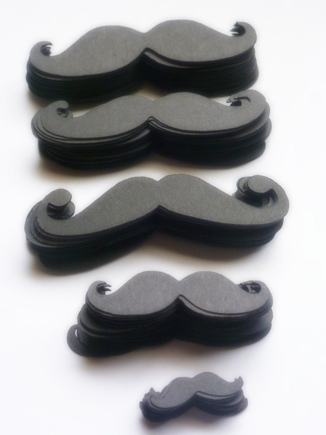 100 Mustache Moustache Photo Booth Props Photo Props Variety Pack - 3 inch -  2 inch - 1 inch