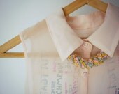 Collar chain necklace / Trendy collar / Pastel summer necklace / Crocheted necklace / Multicolor thread chain necklace
