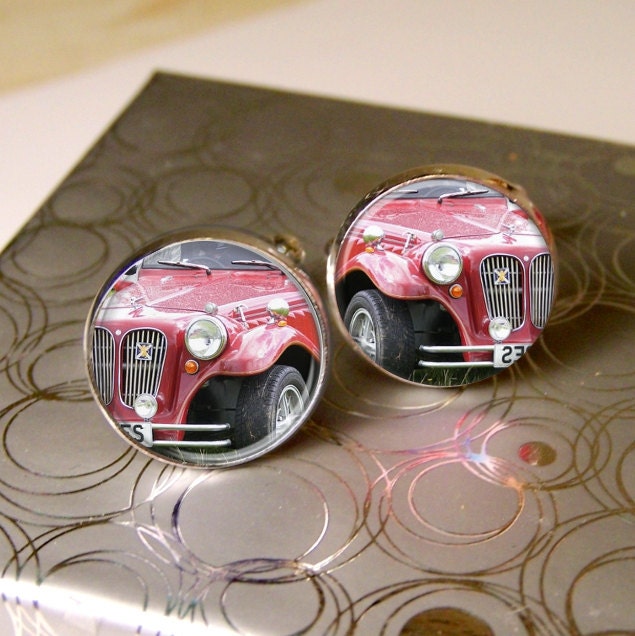 Vintage Car Cufflinks, Mens Novelty Cufflinks, Gift For Dad, Sports Car Cuff Links