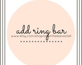 Ring Bar for Jewelry Organizer