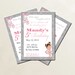 Ballet Dancer Pink Ballerina Tutu Invitation Recial Invitations diy Printable Pink and Gray custom order