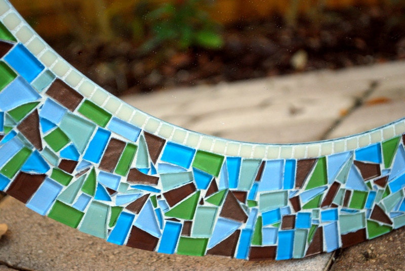 Round Mosaic Wall Mirror MADE TO ORDER