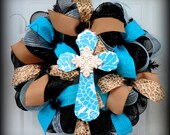 Everyday Deco Mesh Wreath - Door Decoration - Spring Wreath - Summer Wreath - Home Decor - Burlap Wreath