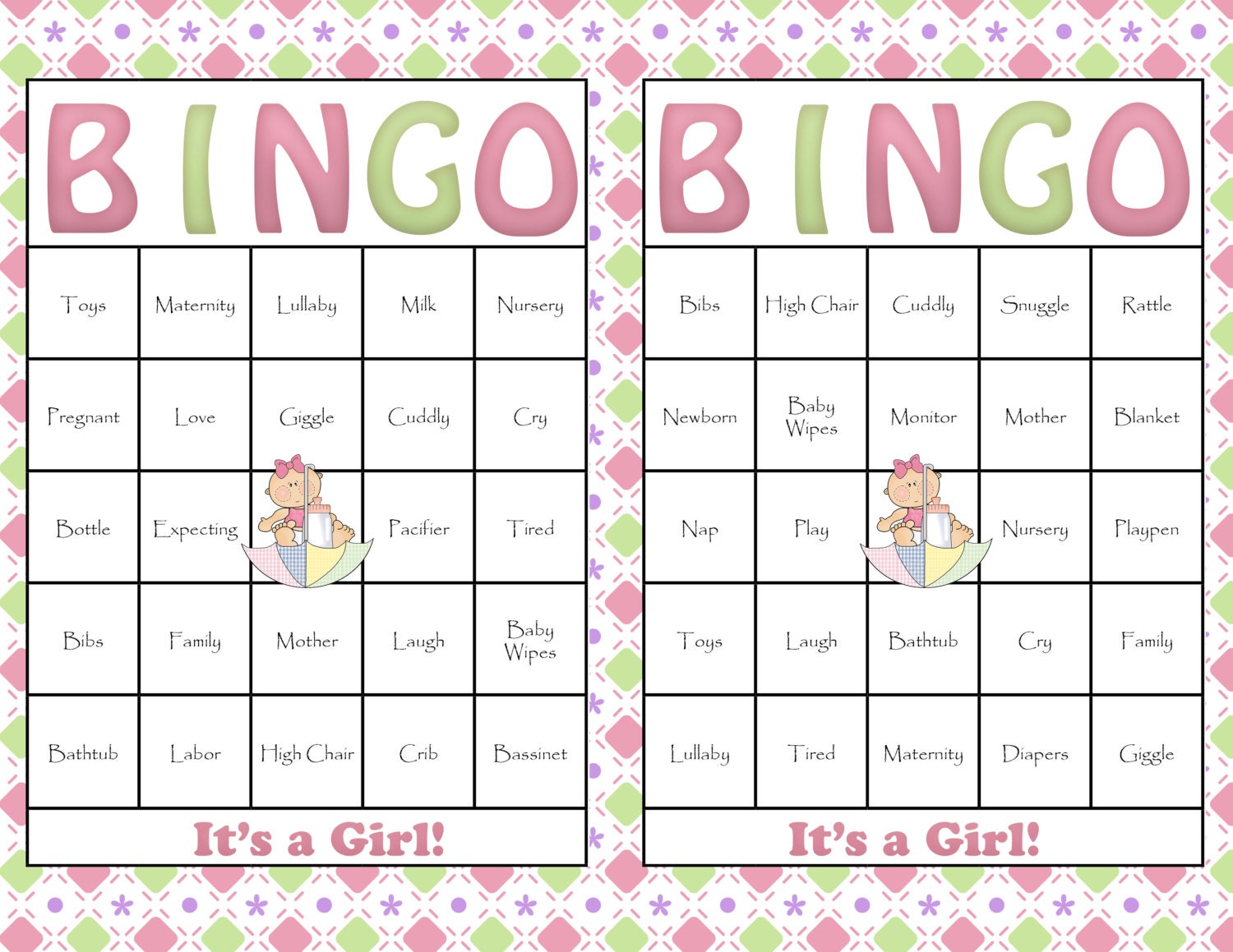 30 Baby Shower Bingo Cards DIY Printable by ...