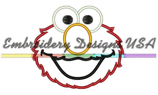 Elmo Applique Design for Embroidery Machines - Instant Download