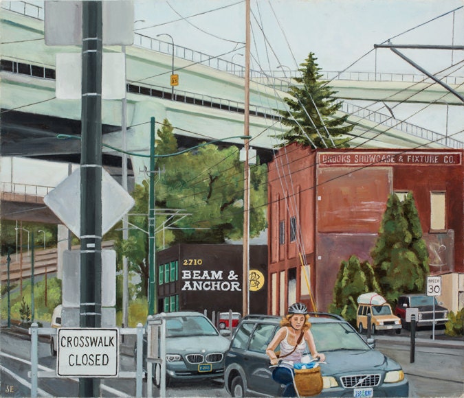 Beam and Anchor, Limited Edition Print, Urban landscape, Portland Oregon