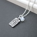 Lotus Necklace, Sterling Silver Chain, Swarovski Opal Crystal, Yoga Jewelry