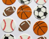 Fondant Cupcake Toppers - Sports Assortment