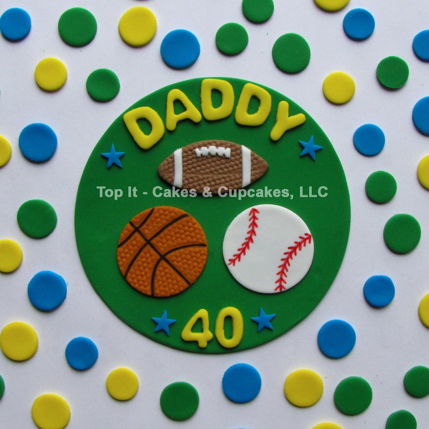 Fondant Cake Toppers - Sports