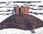 Clifford's Tower York linoprint limited edition unframed relief print