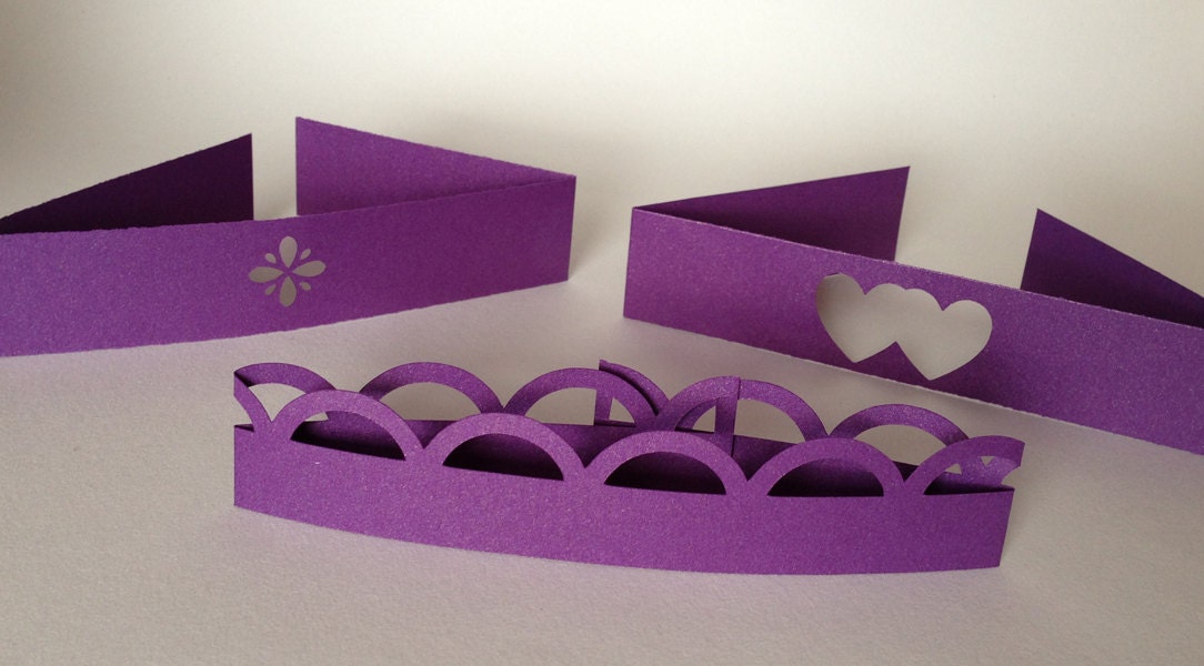 Die Cut Belly Bands - Wedding Invitation Accessory - DIY Wedding - Custom Bellybands - Scalloped Belly Bands - Hearts Belly Bands Il_170x135