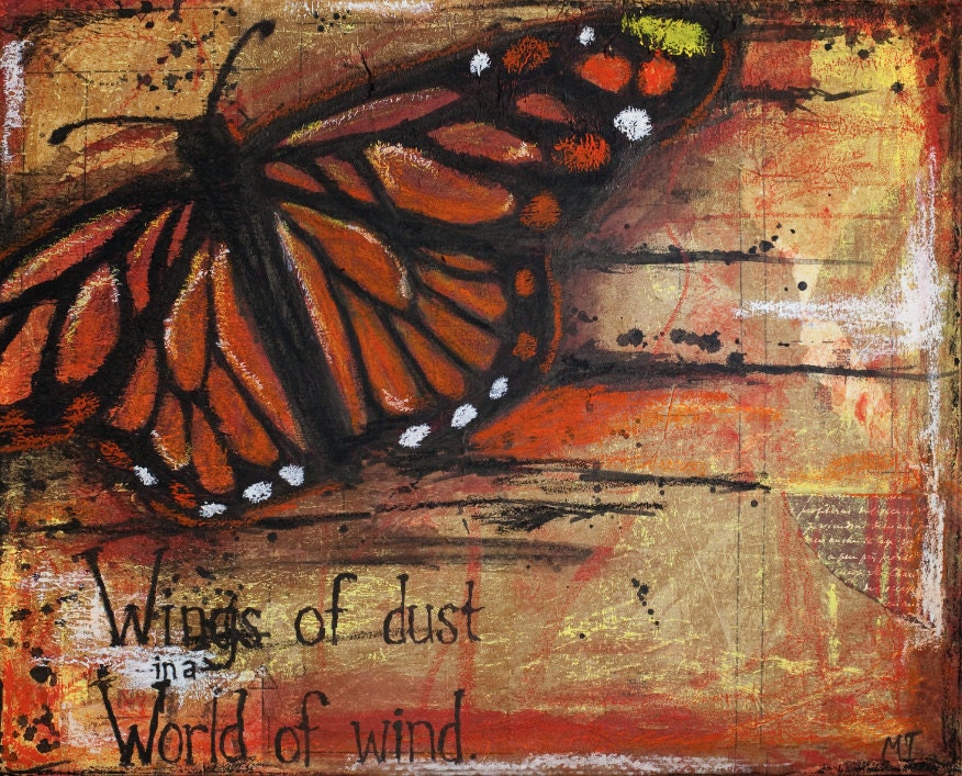Dust - Mixed Media on Collage - 9"x12" print