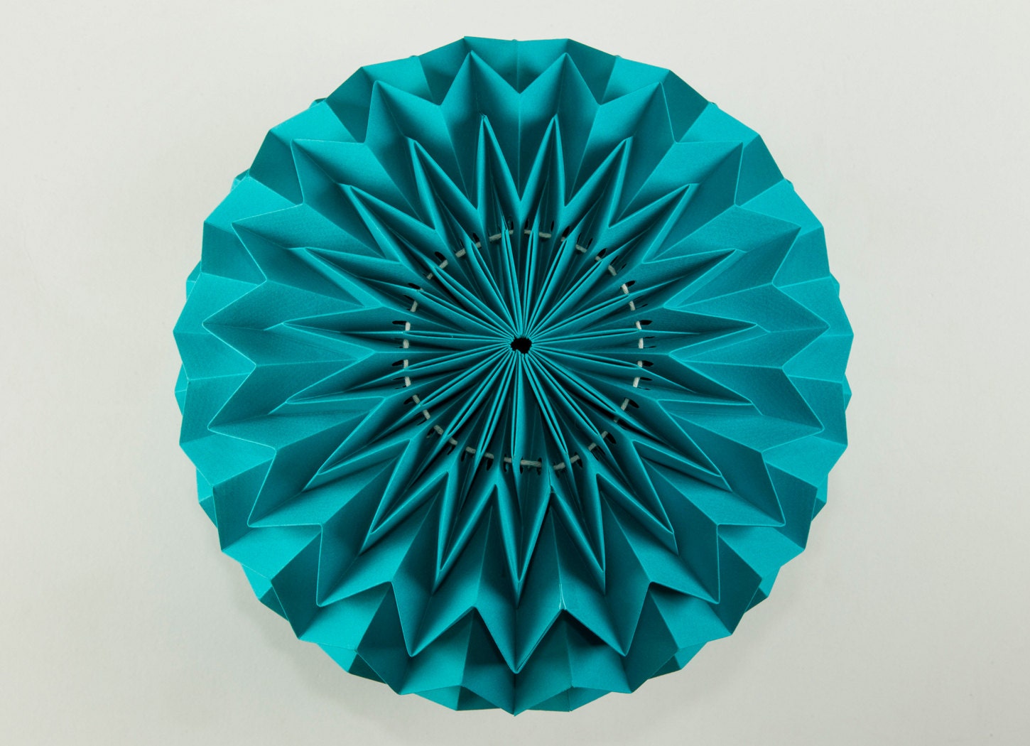 Bubble: Hanging Decorative Art / Origami Paper Ball - Blue / Turquoise