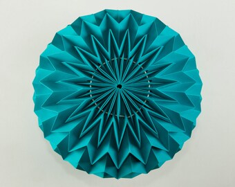 Bubble: Hanging Decorative Art / Origami Paper Ball - Blue / Turquoise