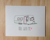 Roll with me Airstream Blank Card