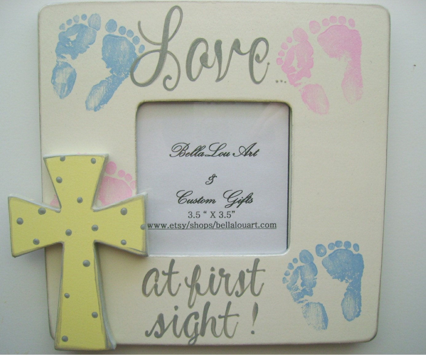 Hand painted personalized ultrasound or baby frame for new / expecting parents