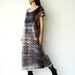 NO.109 Black and Brown Cotton Jersey Tie-Dye Tee Shirt Dress