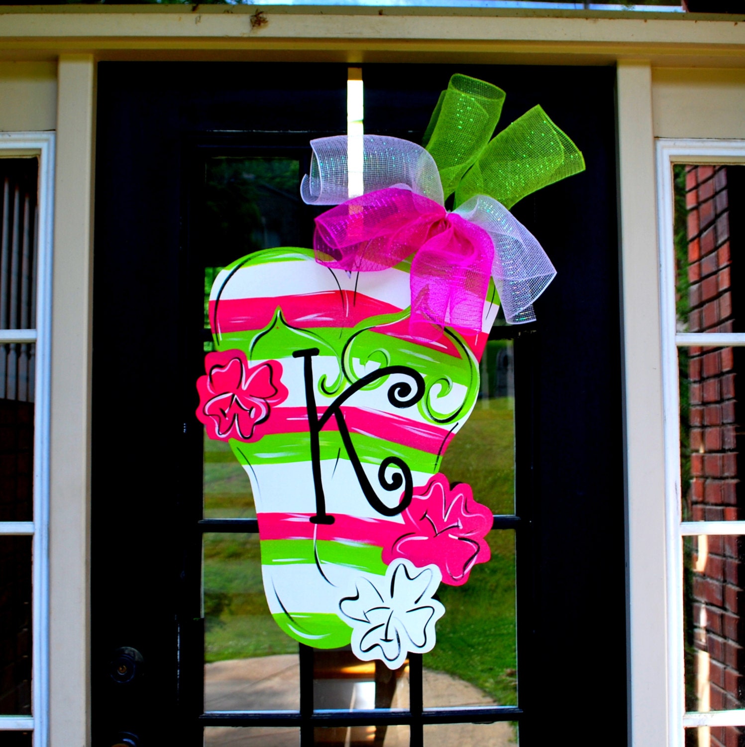 Door Hanger: Flip Flop, Summer Door Decoration, Beach House Decor