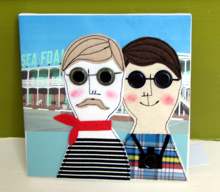 Bernard & Ray Vacation Folk Canvas